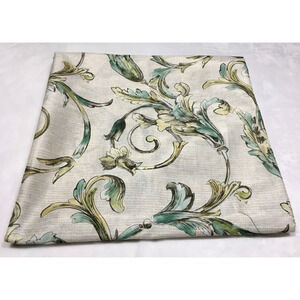 Royal Velvet Diana Shower Curtain Cream Teal Lt Gold Leaf Scroll 72W 71.5L JCP